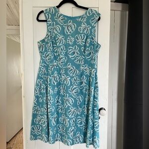 Birds of North America Greenshank dress size 14 Made in Canada 100% cotton